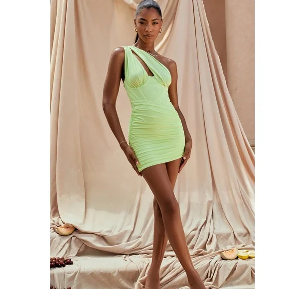 House of CB | Dresses | House Of Cb Clementine Lime Cut Out Mini Dress |  Poshmark